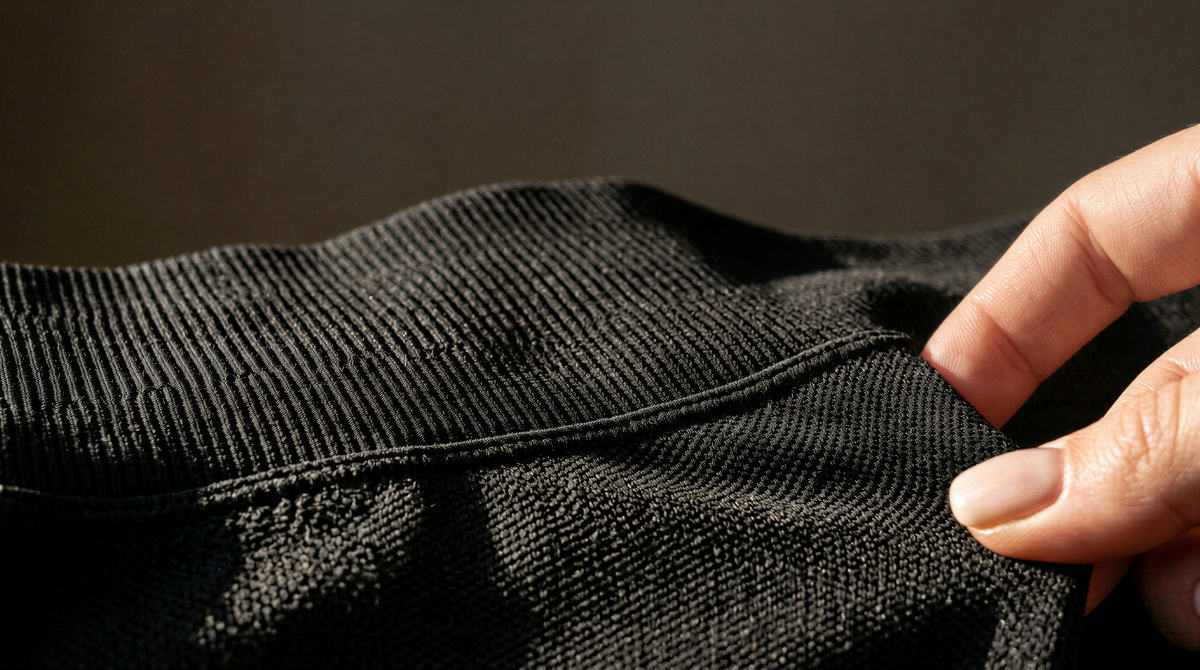 ROMY activewear — close-up of the technical knit