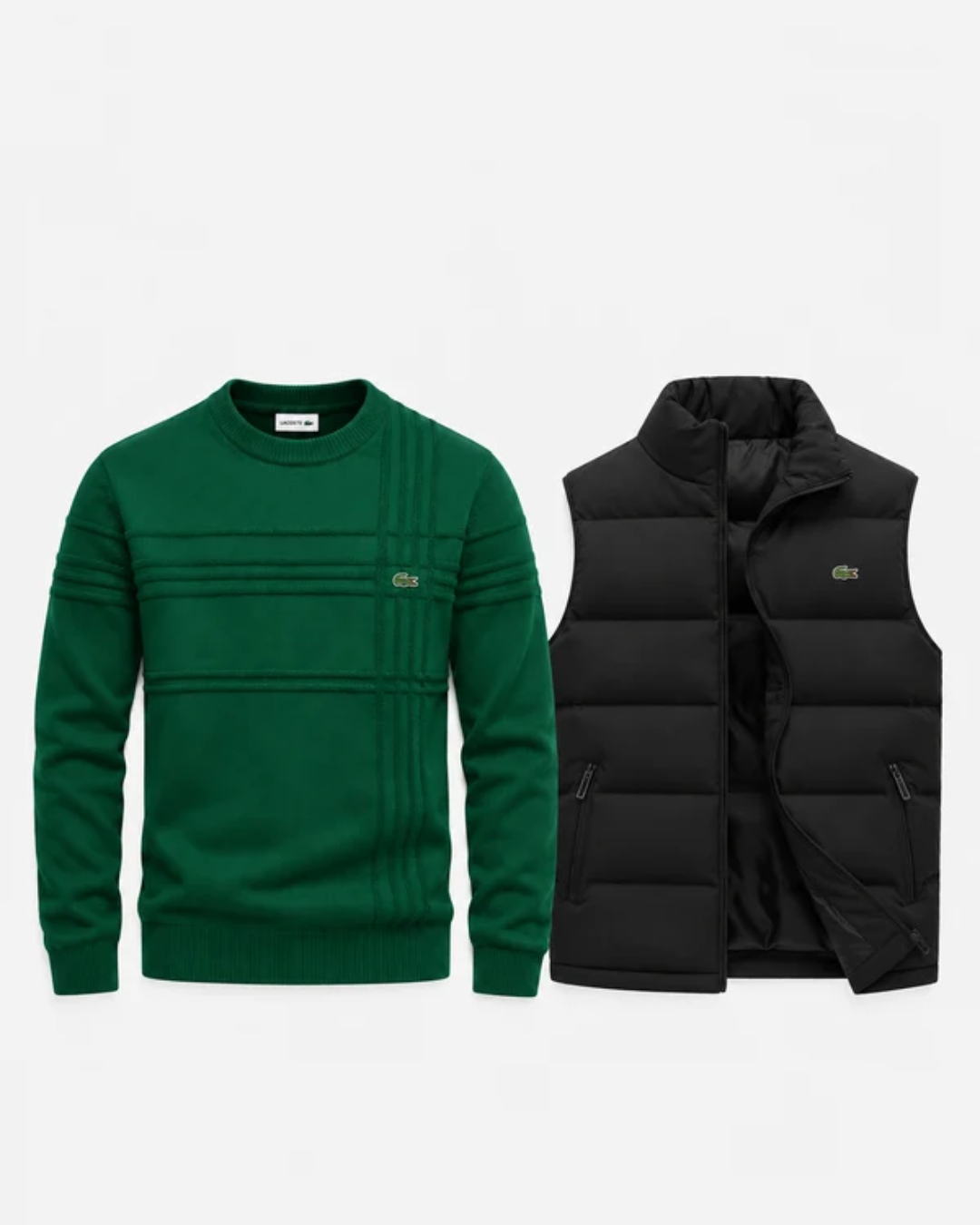 Textured Cotton Jumper & Vest Set