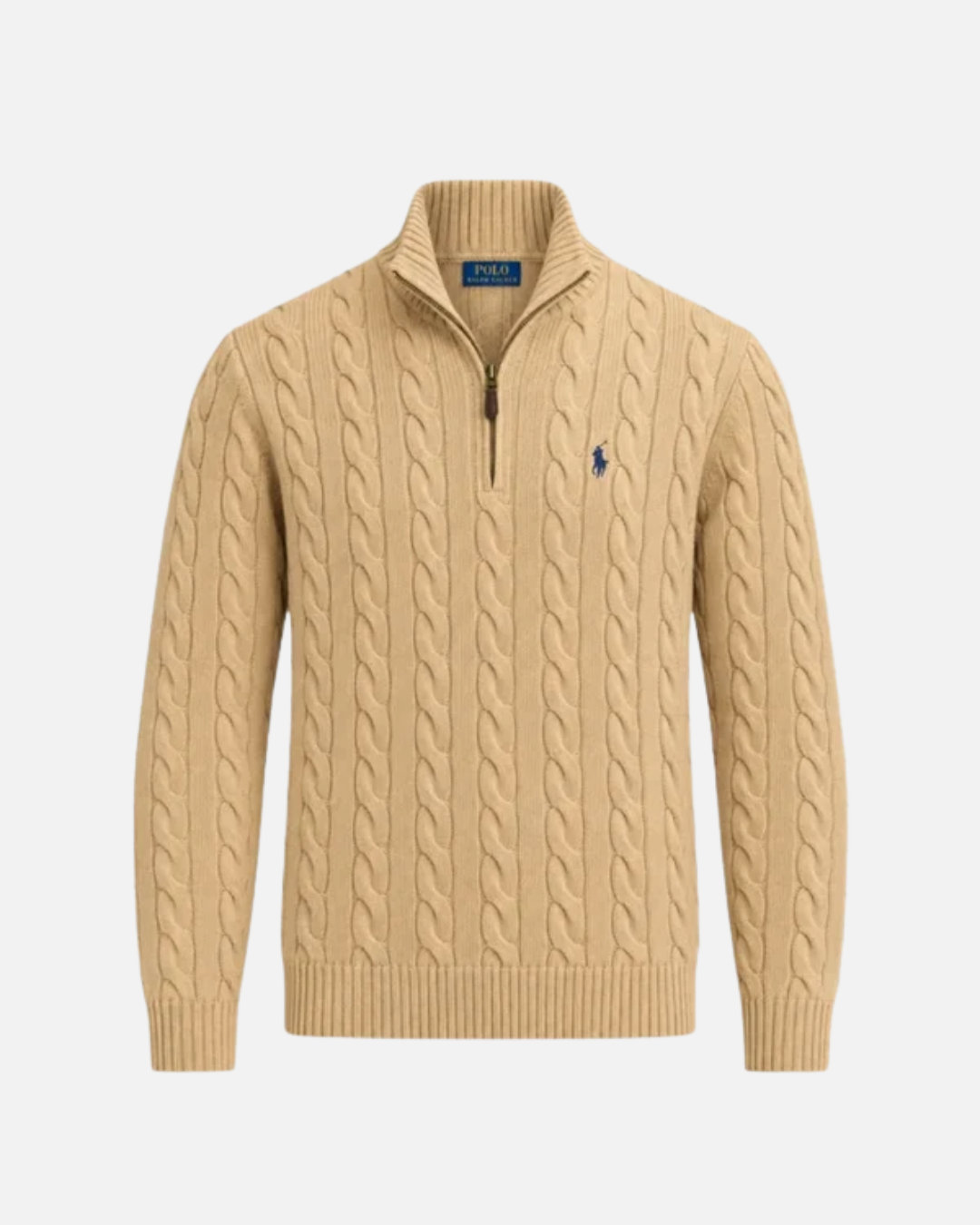 Cable-Knit Cotton Quarter-Zip Jumper