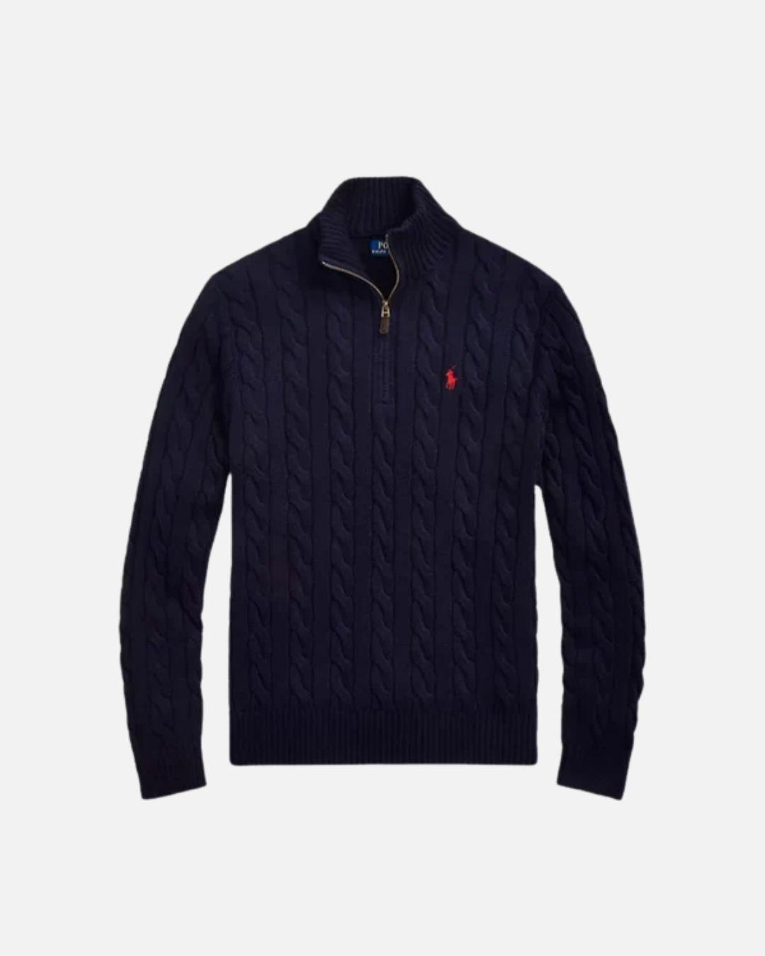 Cable-Knit Cotton Quarter-Zip Jumper