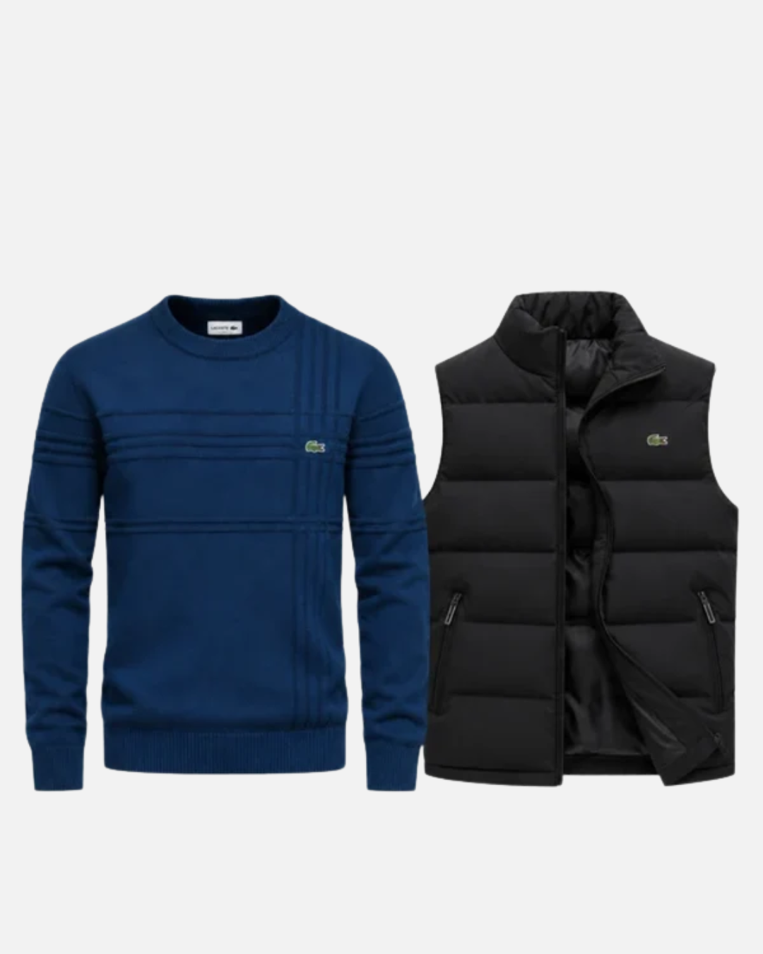 Textured Cotton Jumper & Vest Set