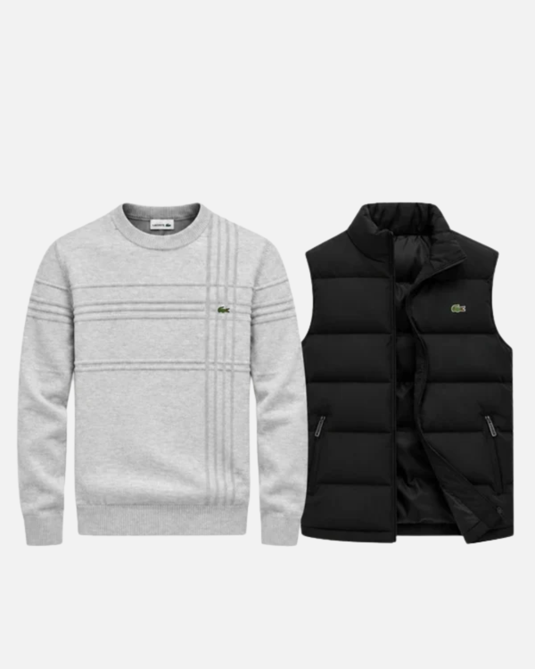 Textured Cotton Jumper & Vest Set