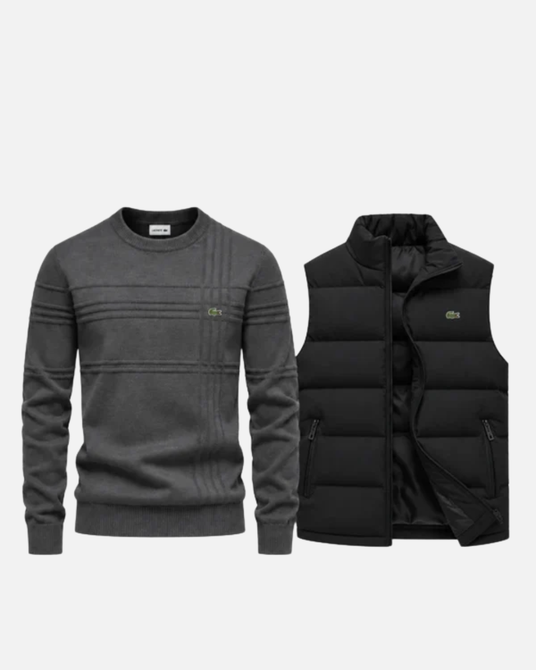 Textured Cotton Jumper & Vest Set