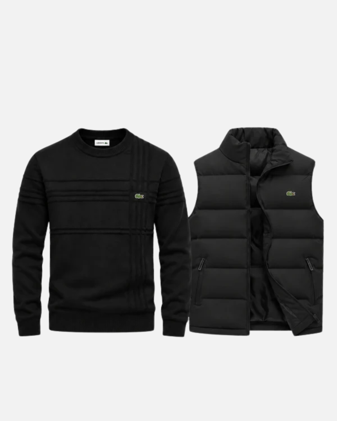 Textured Cotton Jumper & Vest Set