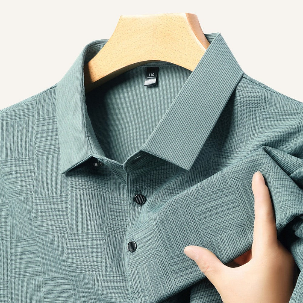 Minimal Polo Shirt Coastal Line