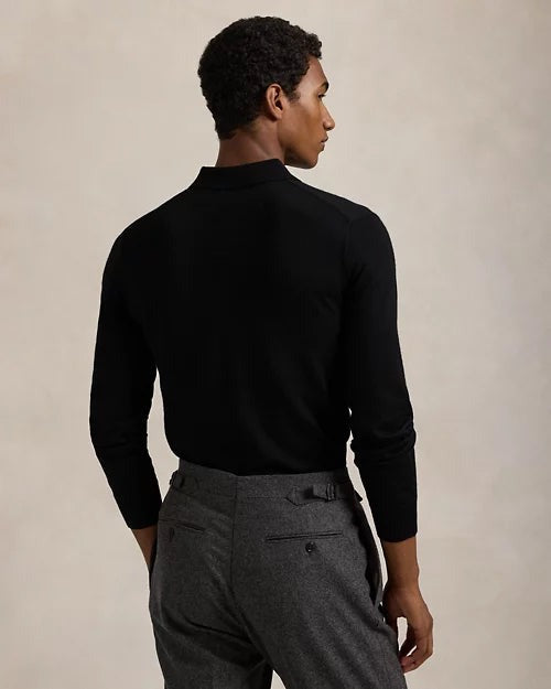 Fine-Gauge Wool Polo-Collar Jumper