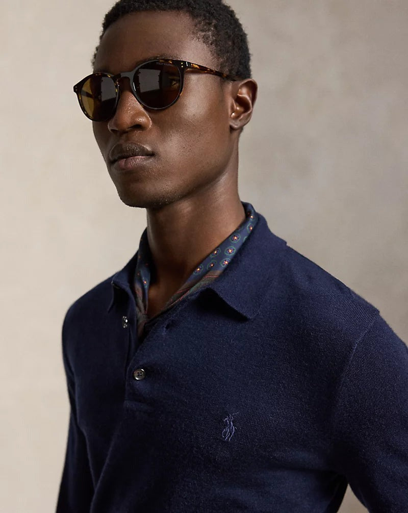 Fine-Gauge Wool Polo-Collar Jumper