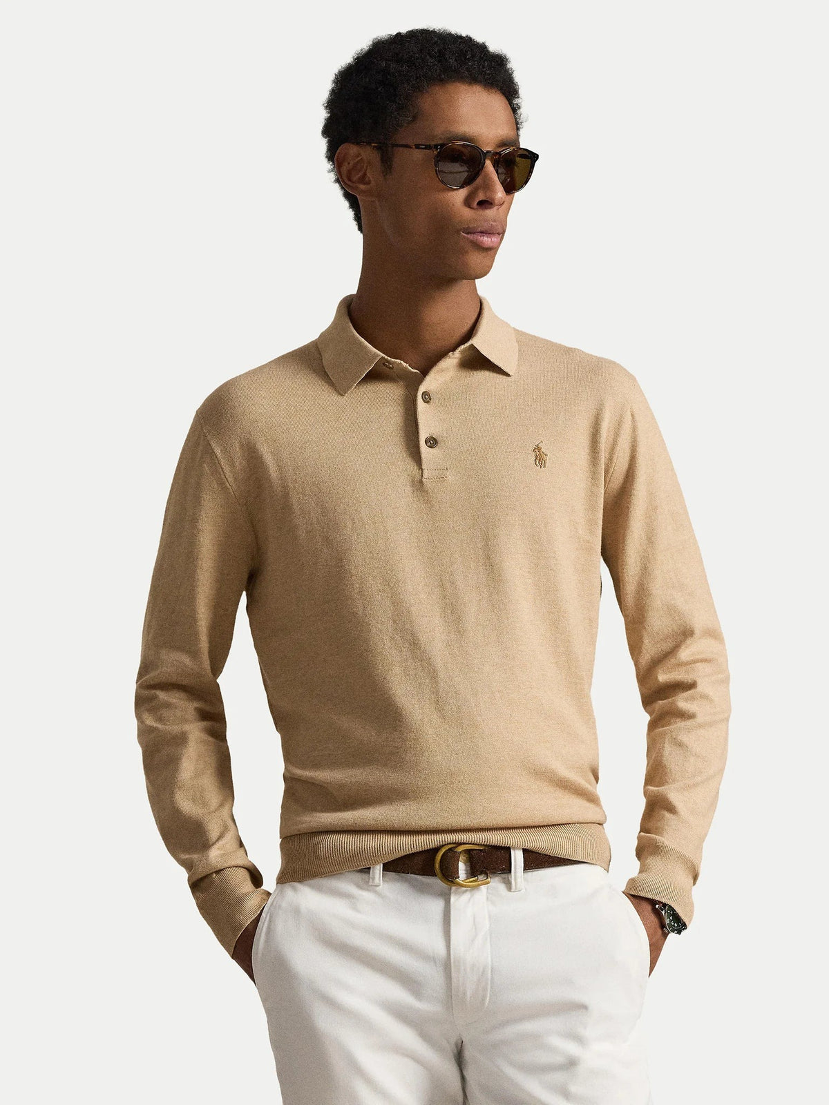 Fine-Gauge Wool Polo-Collar Jumper