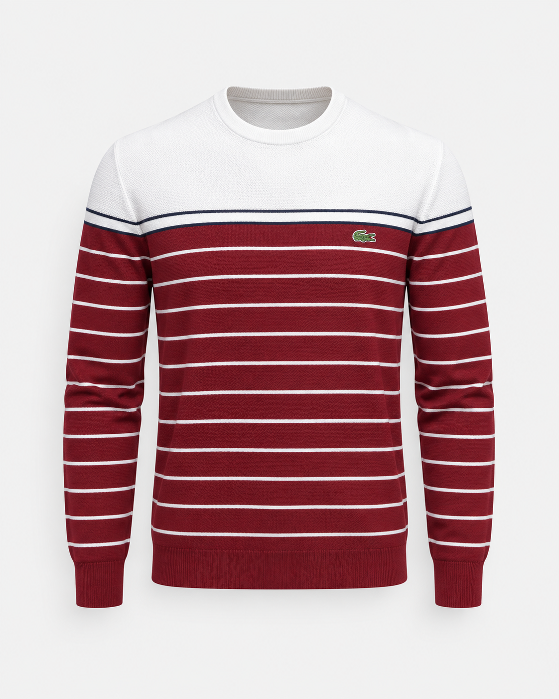 Breton Stripe Crew-Neck Jumper — men's jumpers, close-up