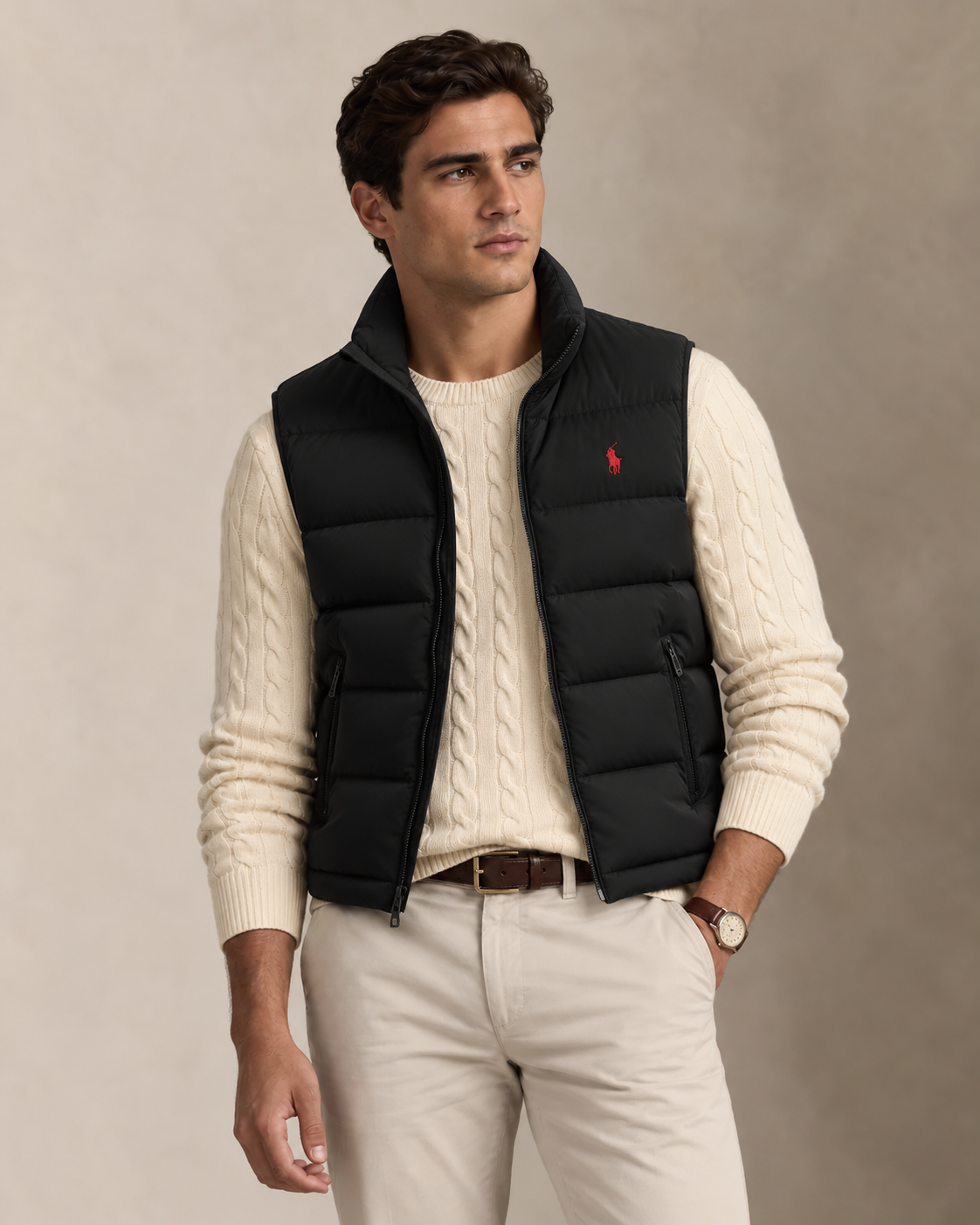 Cable-Knit Cotton Jumper — men's jumpers, styled