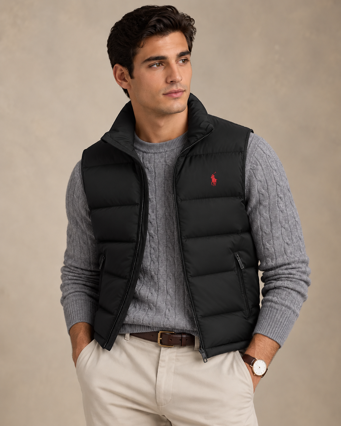 Cable-Knit Cotton Jumper — men's jumpers, styled