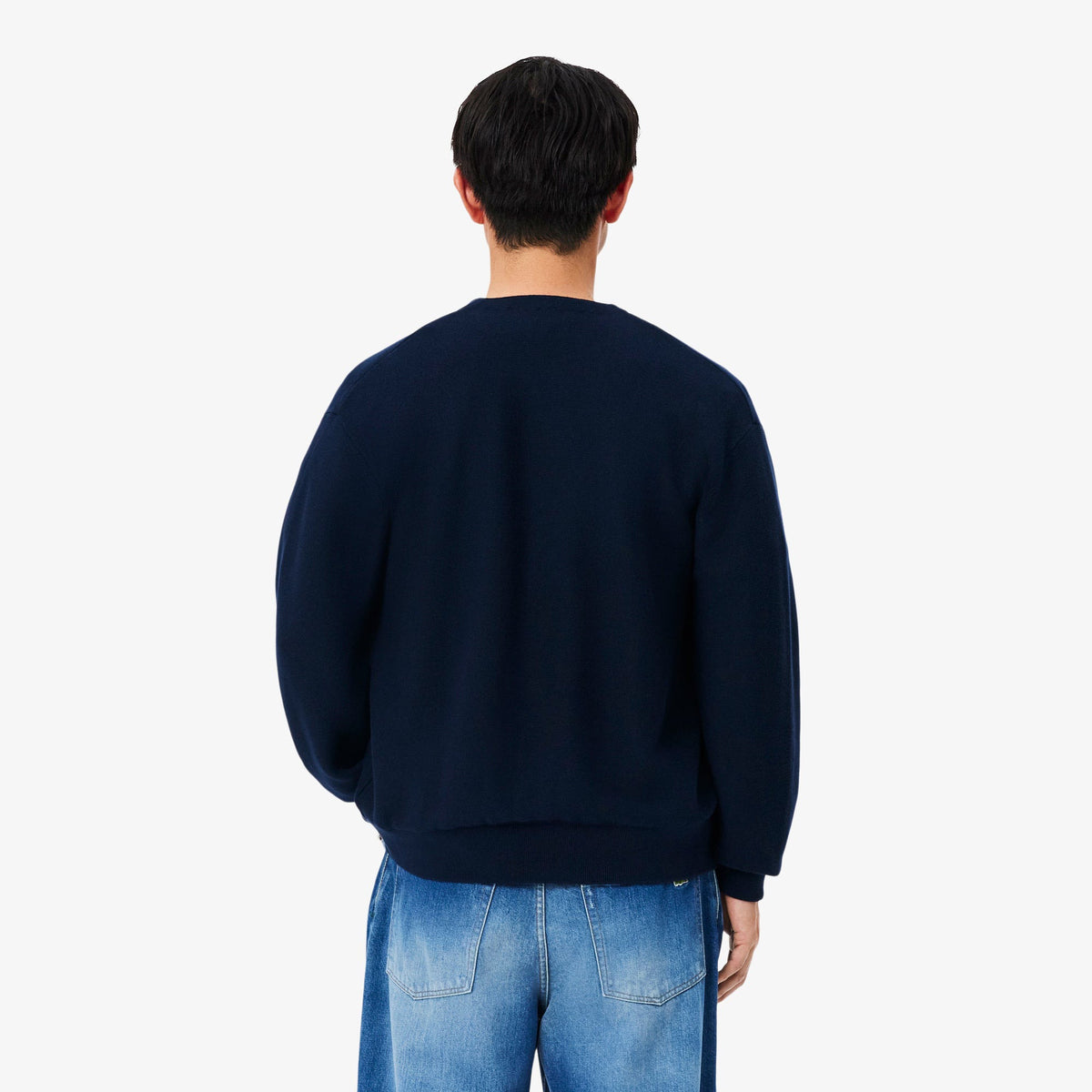 Cotton Moss-Stitch Cardigan — men's cardigans, side view