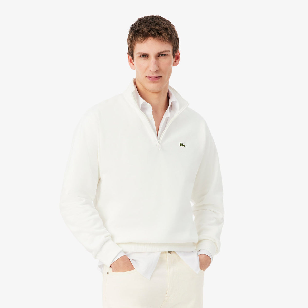 Fleece Quarter-Zip Sweatshirt — men's sweatshirts, side view
