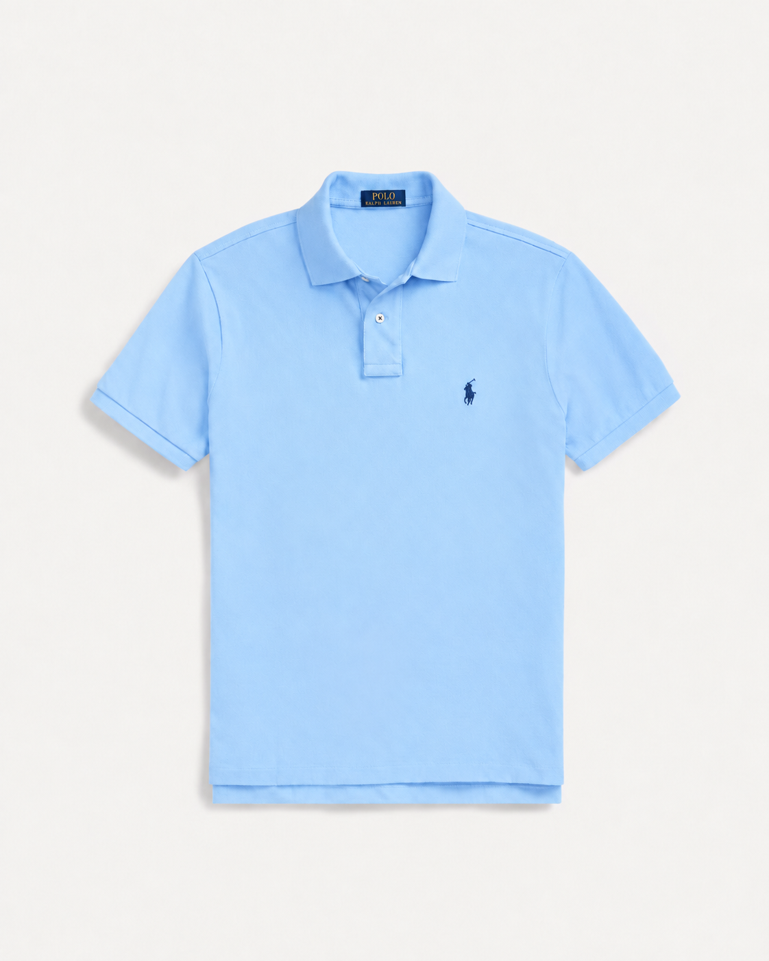 Slim Fit Cotton Mesh Polo — men's polo shirts, front view