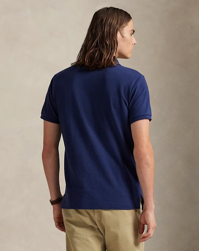 Slim Fit Cotton Mesh Polo — men's polo shirts, alternate view
