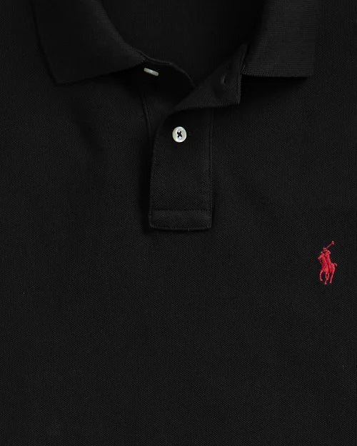 Slim Fit Cotton Mesh Polo — men's polo shirts, side view
