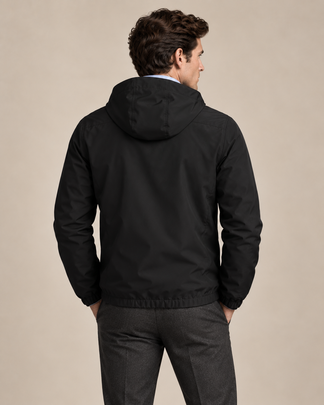 Hooded Lightweight Windbreaker — men's windbreakers, detail