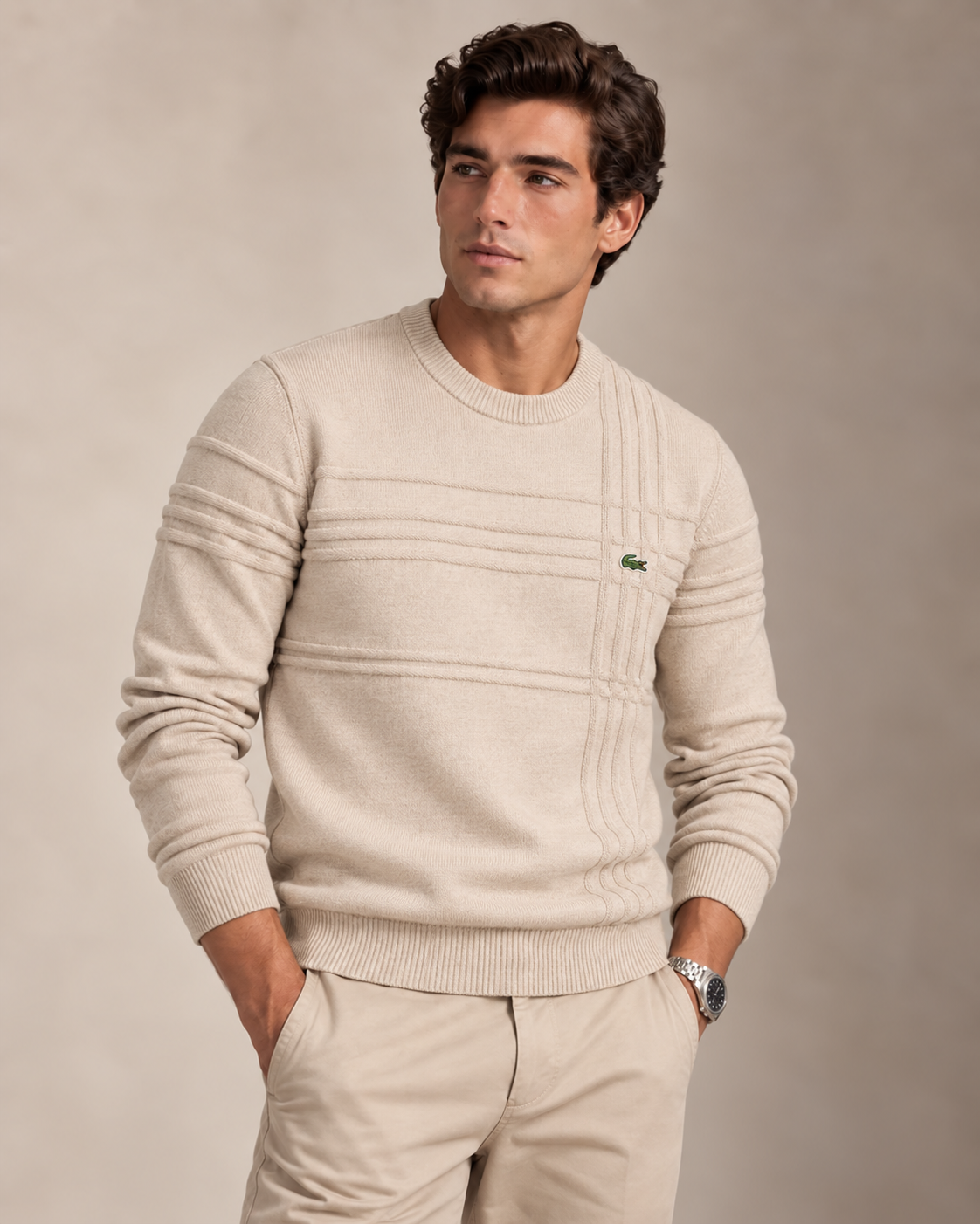 Textured Cotton Jumper & Vest Set