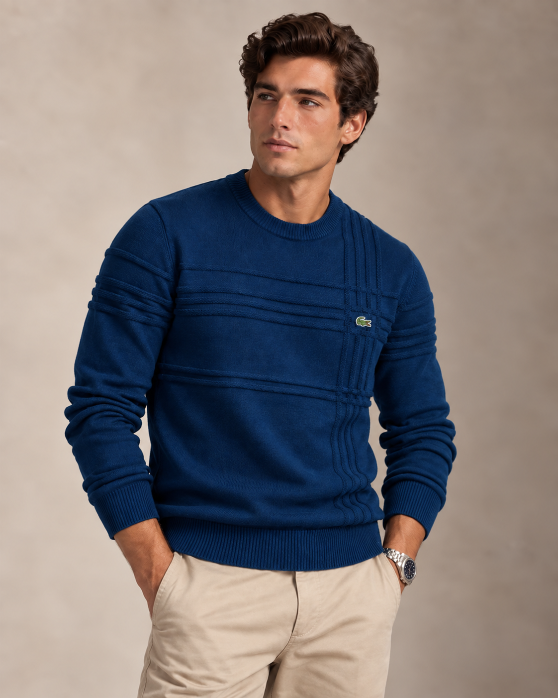 Textured Cotton Jumper & Vest Set