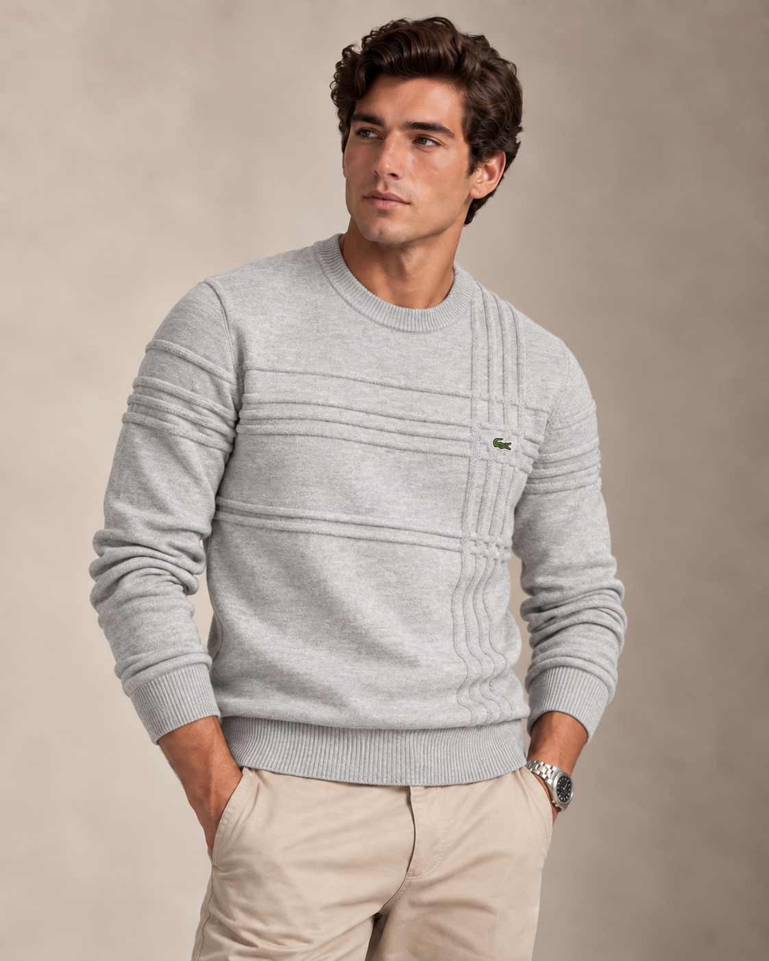 Textured Cotton Jumper & Vest Set