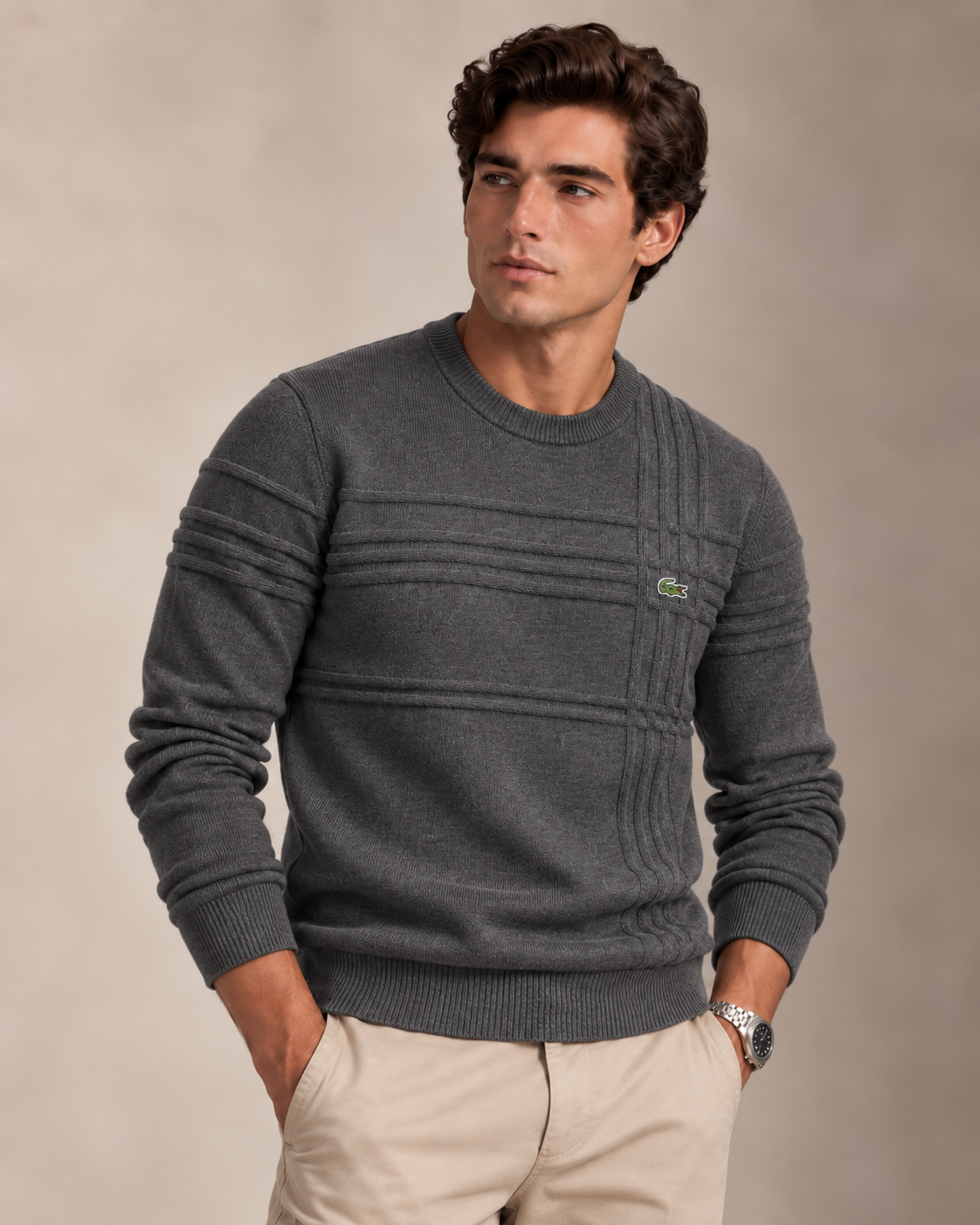 Textured Cotton Jumper & Vest Set