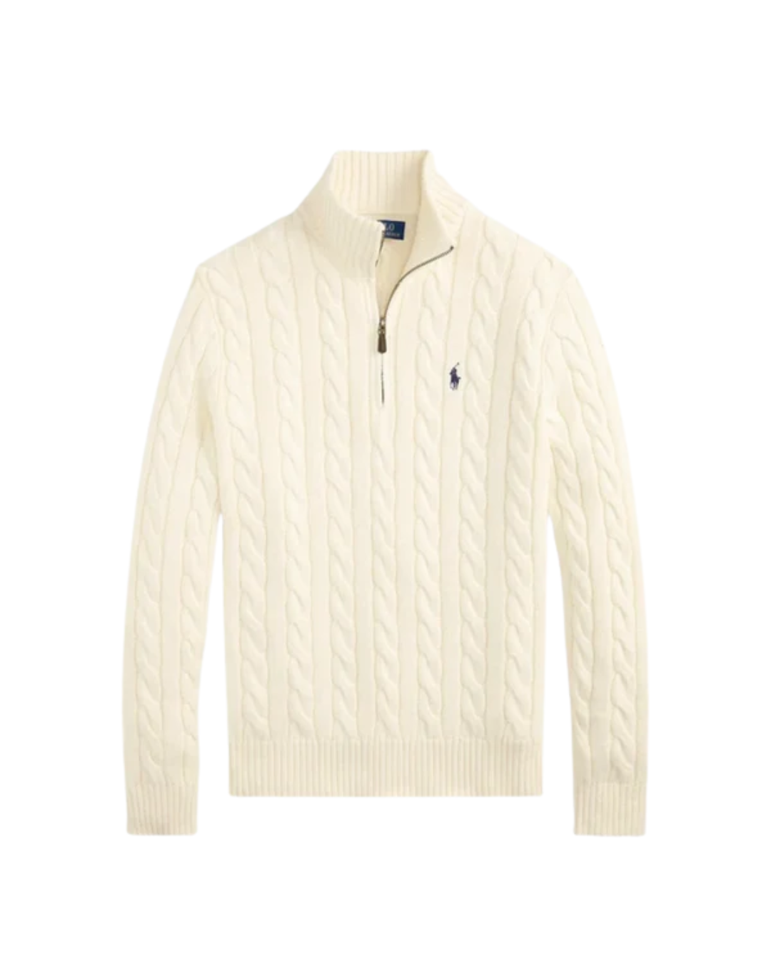Cable-Knit Cotton Quarter-Zip Jumper