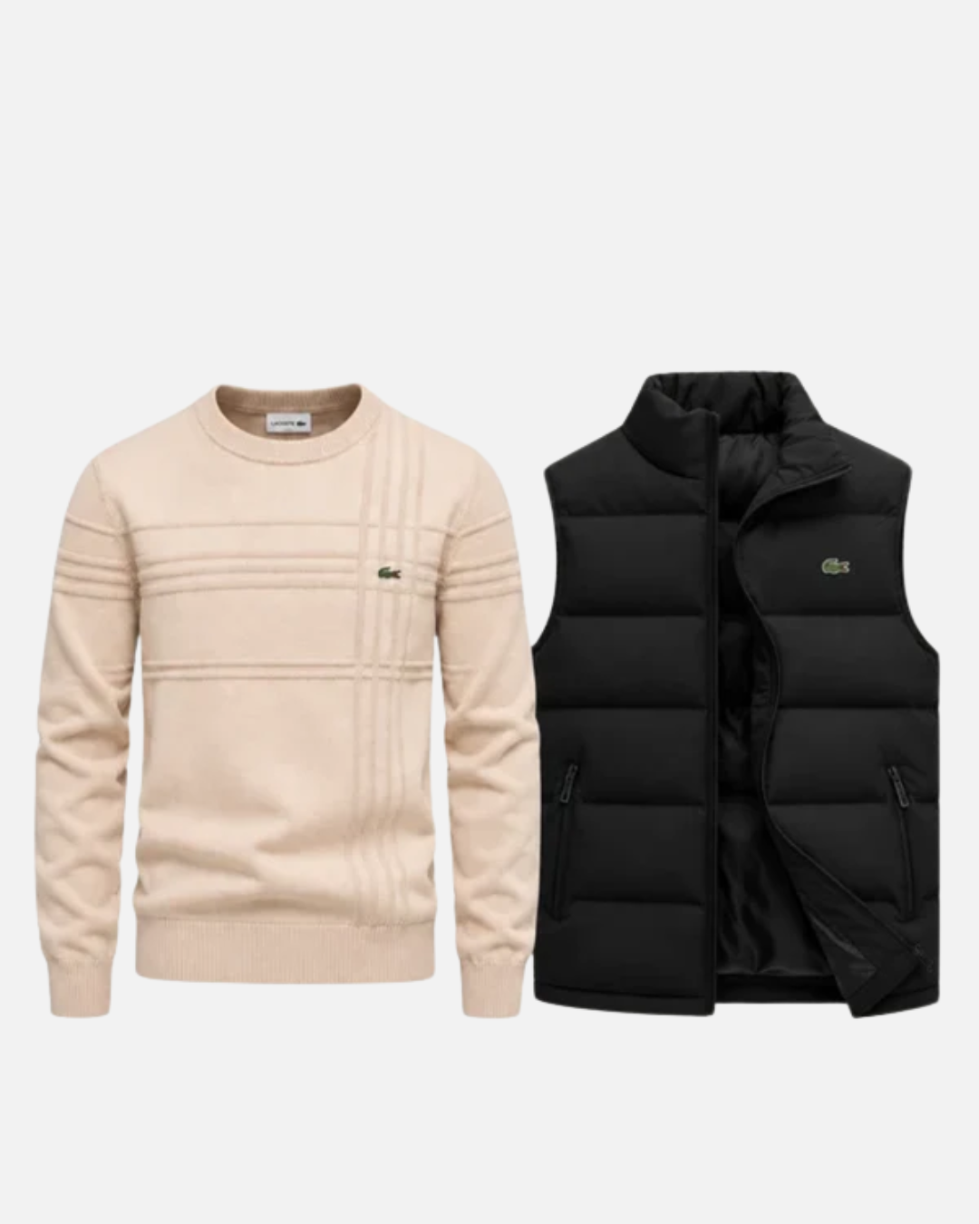 Textured Cotton Jumper & Vest Set