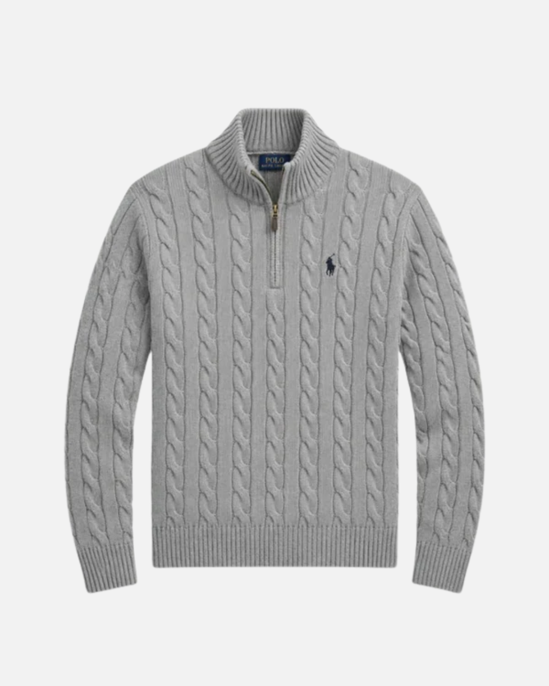 Cable-Knit Cotton Quarter-Zip Jumper