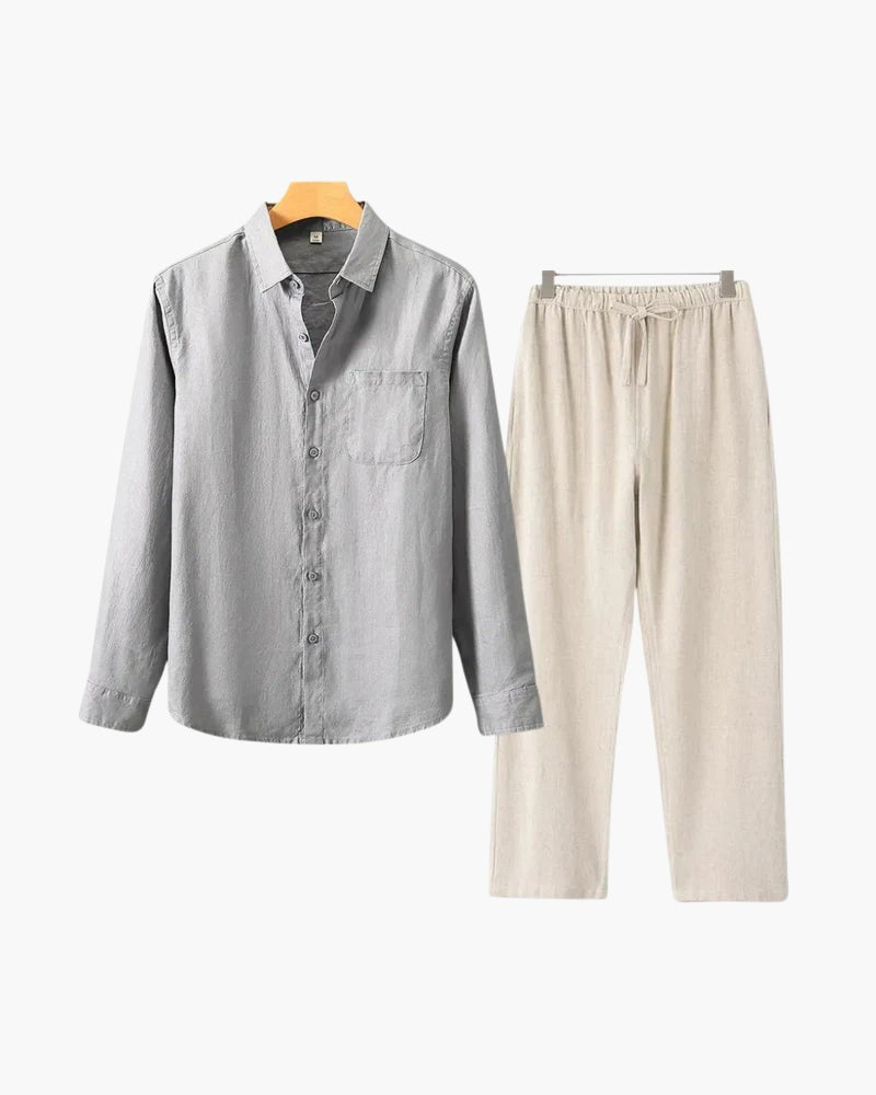 Bordeaux Shirt & Pantalon Set