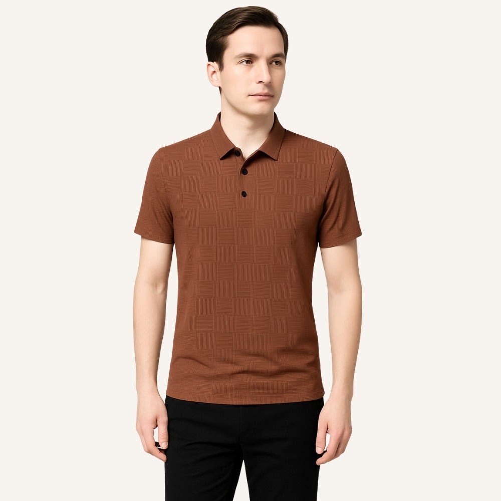 Minimal Polo Shirt Coastal Line