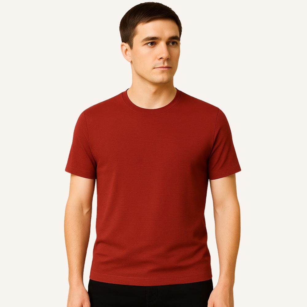 Basic Textured T-Shirt Refined Fit