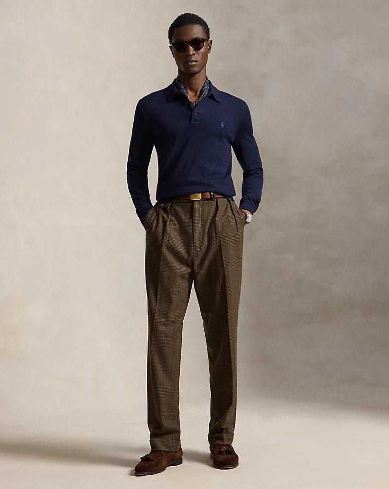 Fine-Gauge Wool Polo-Collar Jumper