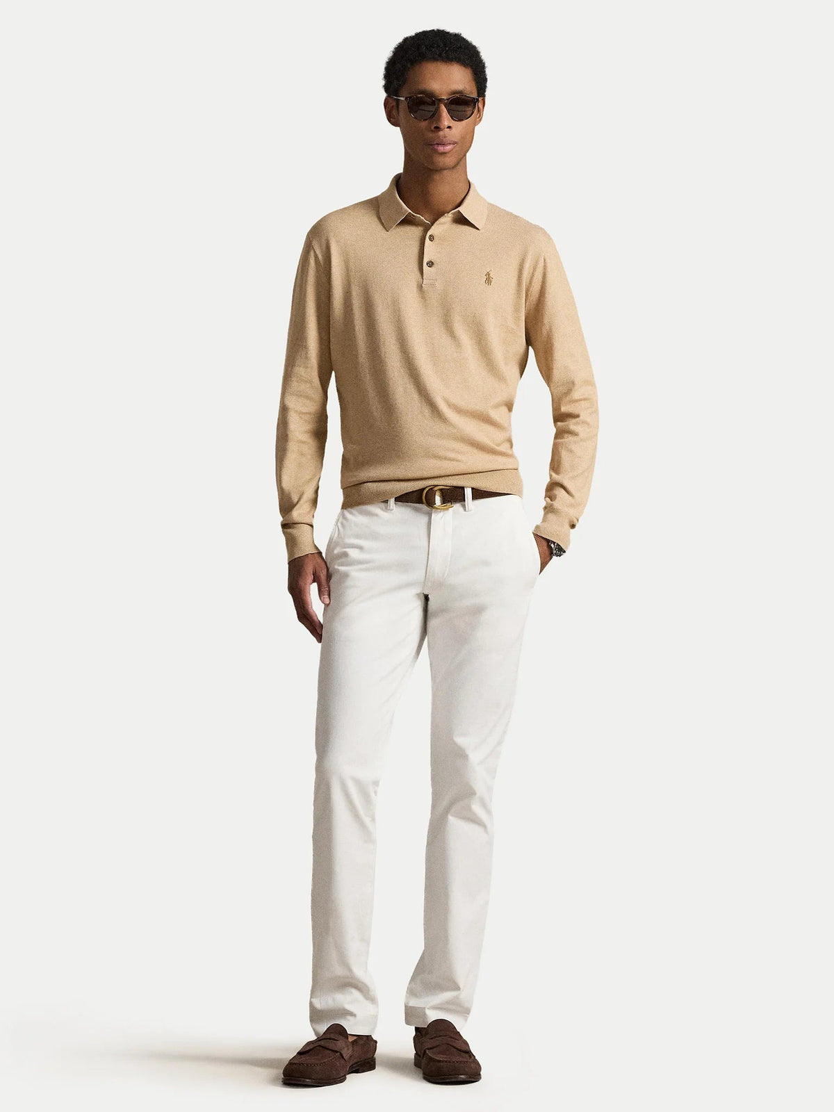 Fine-Gauge Wool Polo-Collar Jumper