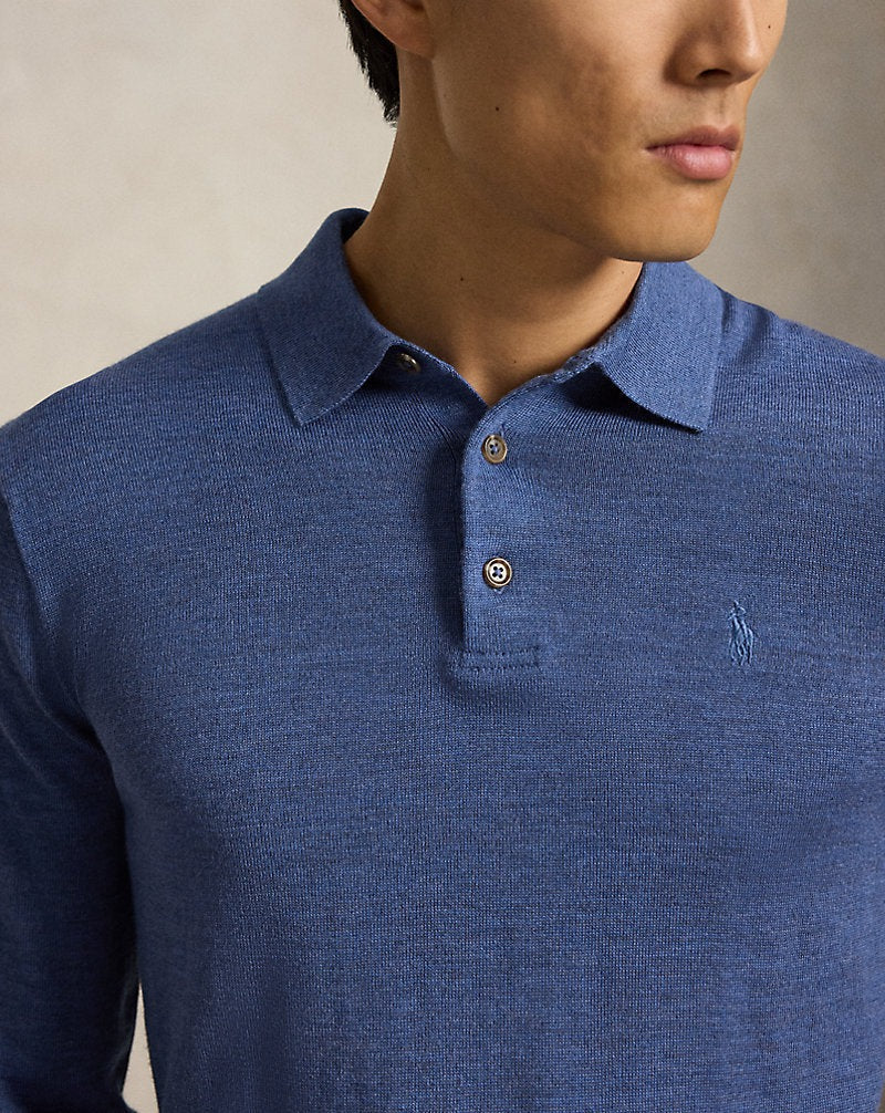 Fine-Gauge Wool Polo-Collar Jumper