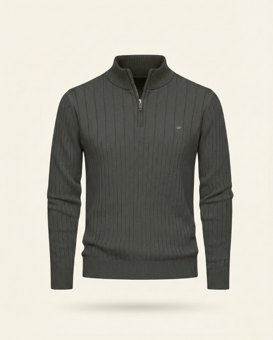 Quarter-Zip Sweater Ribbed Heritage