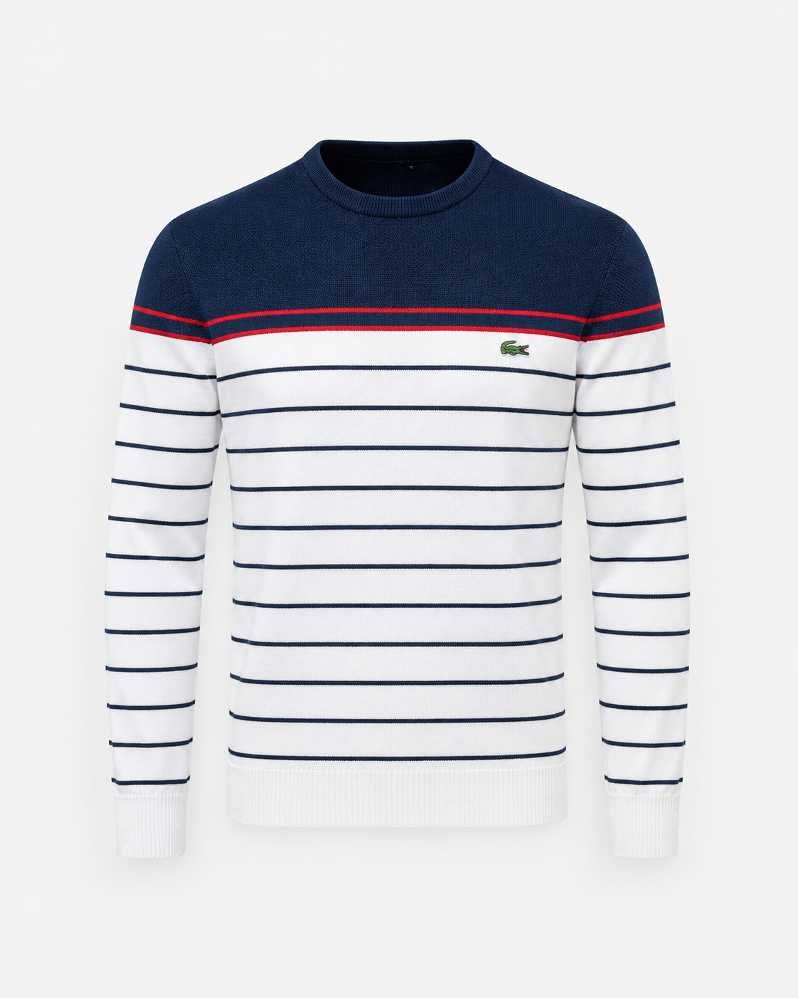 Breton Stripe Crew-Neck Jumper — men's jumpers, front view