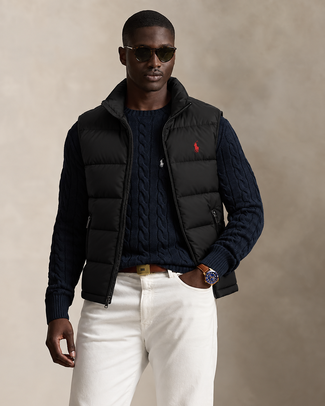 Cable-Knit Cotton Jumper — men's jumpers, styled