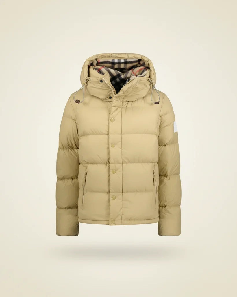Core Quilted Puffer Jacket — men's jackets, flat lay