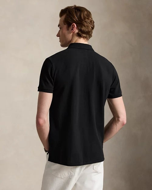 Slim Fit Cotton Mesh Polo — men's polo shirts, front view
