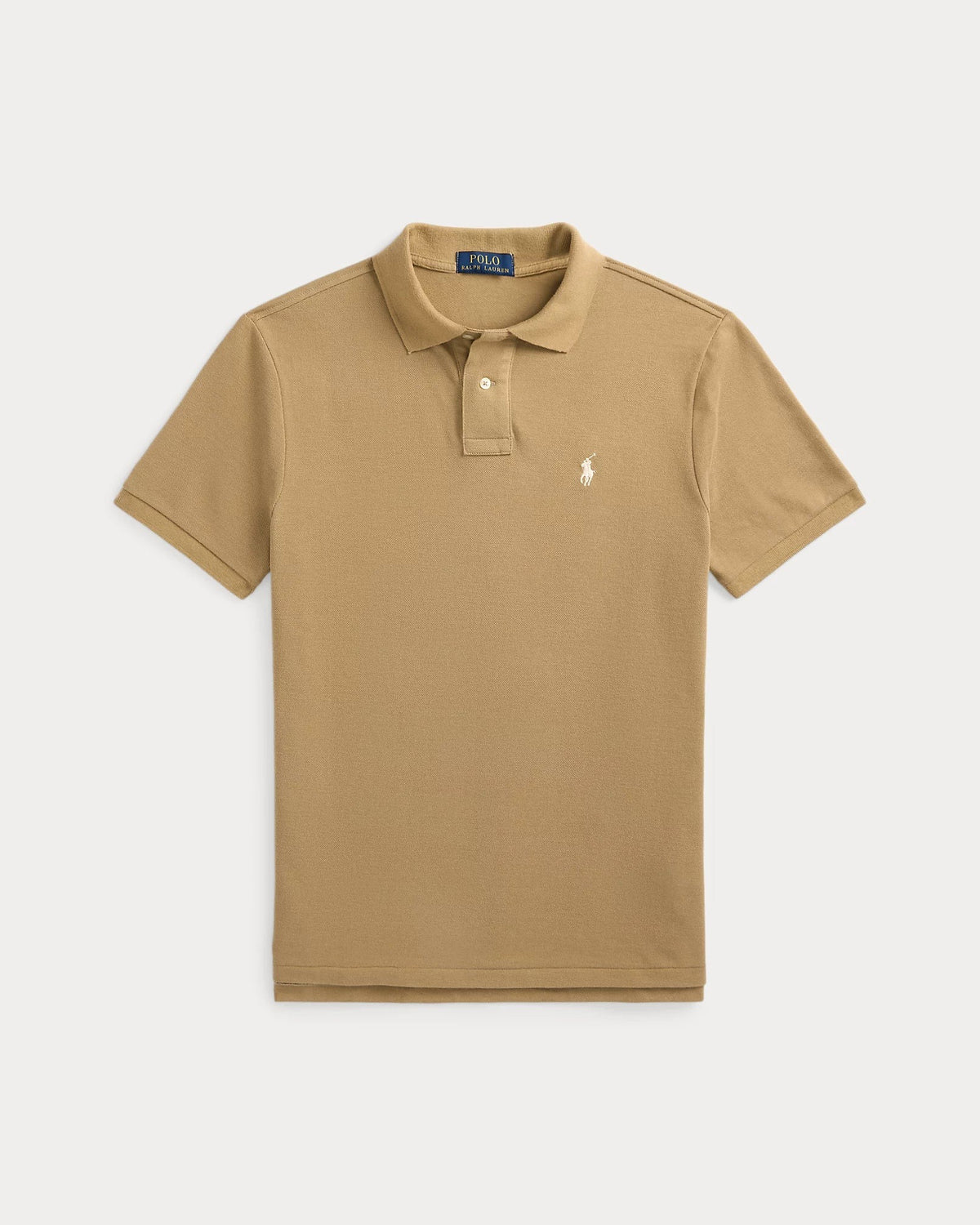 Slim Fit Cotton Mesh Polo — men's polo shirts, front view