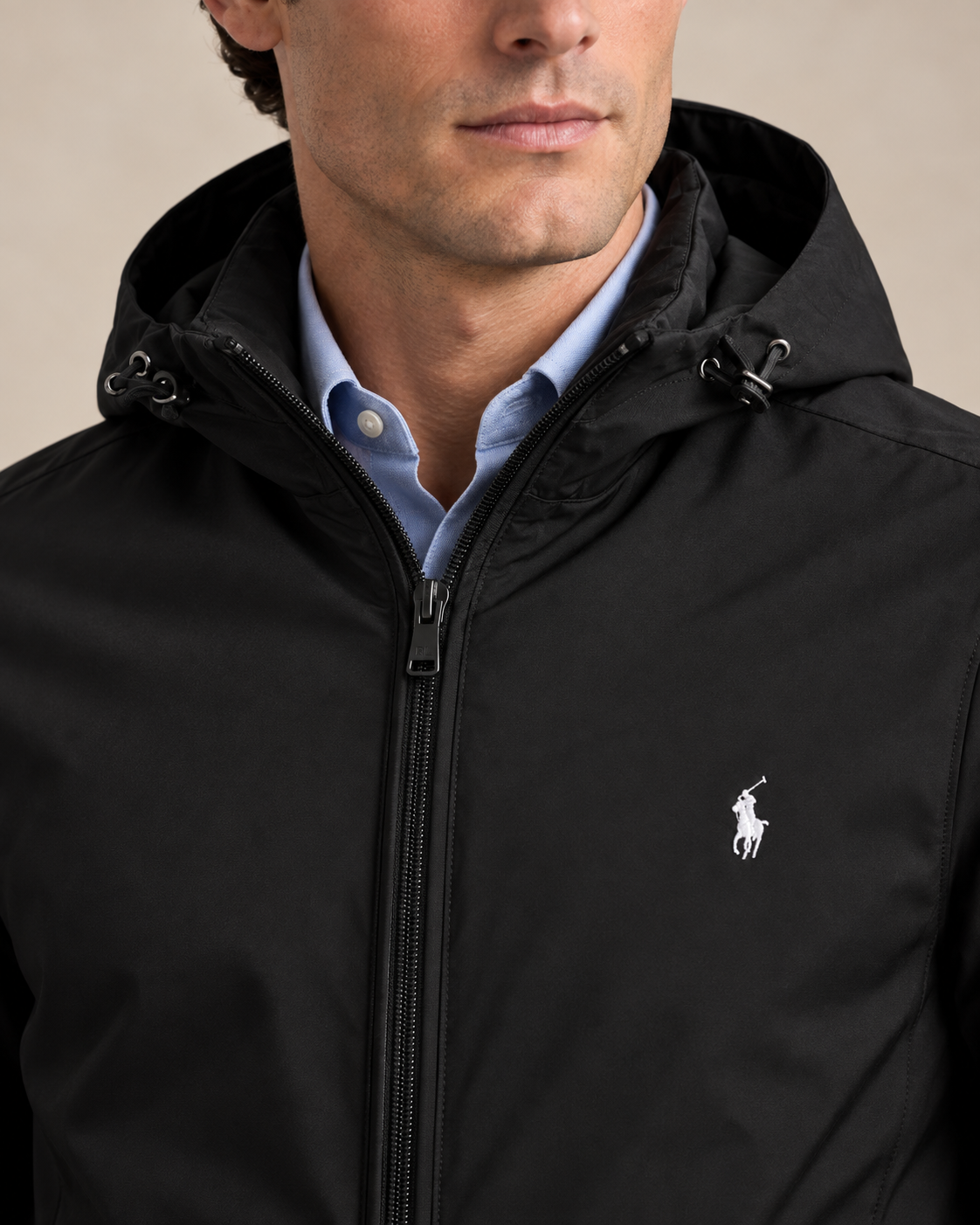 Hooded Lightweight Windbreaker — men's windbreakers, side view