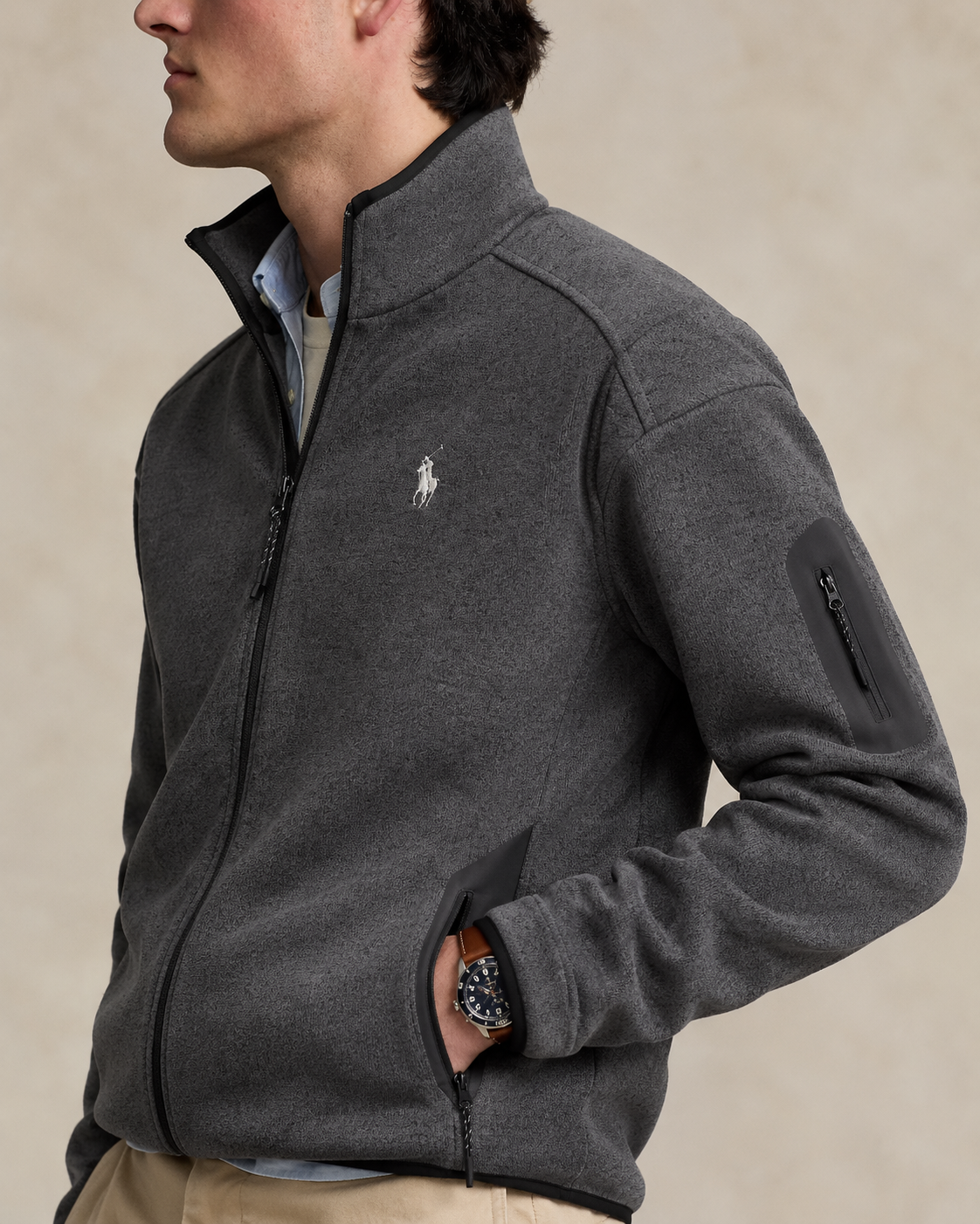 Lightweight Full-Zip Jacket — men's jackets, detail