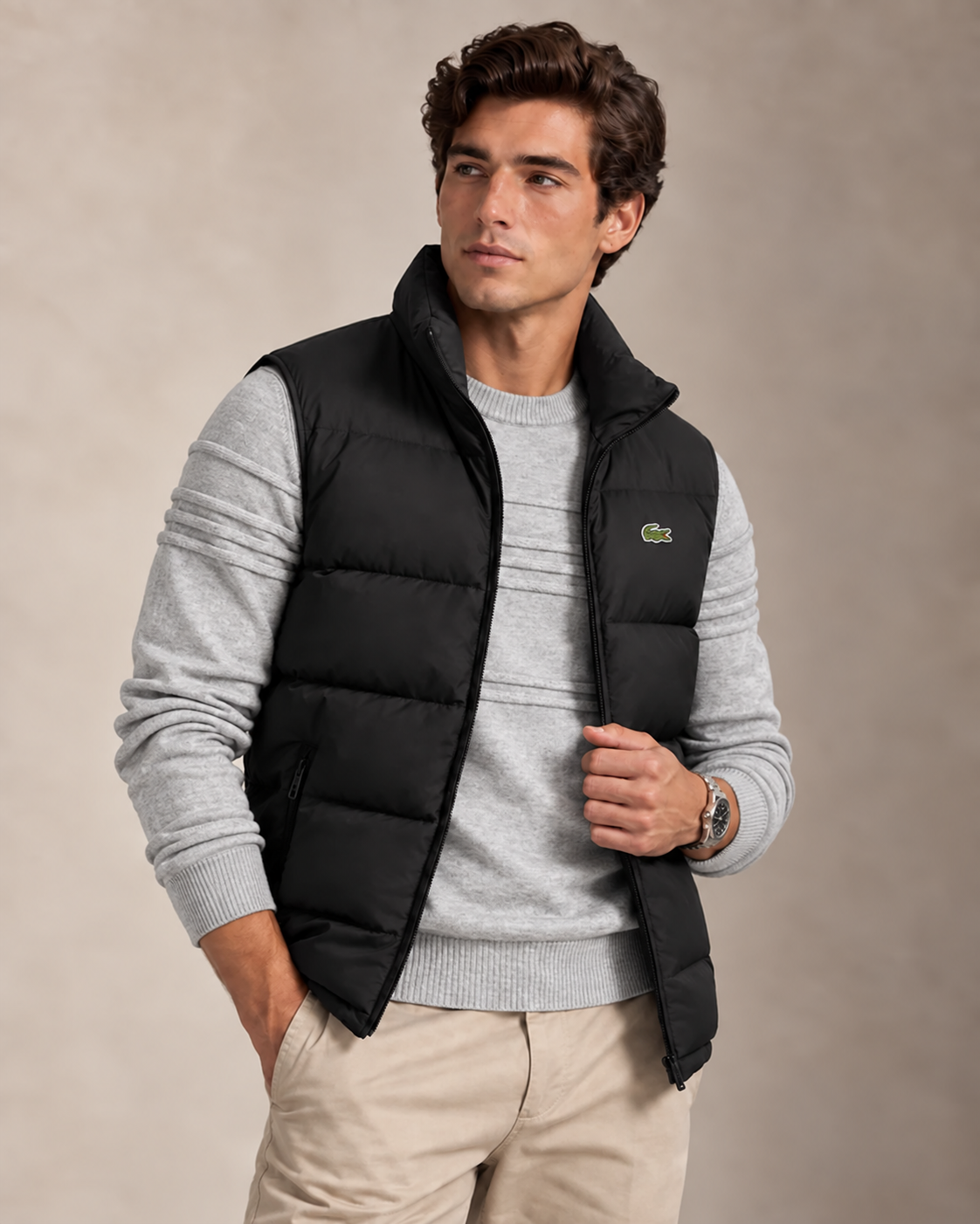 Textured Cotton Jumper & Vest Set