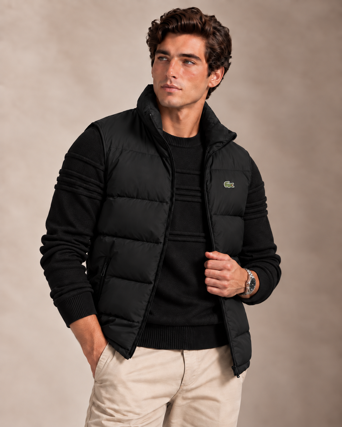 Textured Cotton Jumper & Vest Set